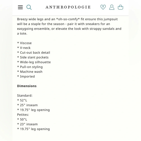 ANTHROPOLOGIE Juniper Wide Leg Jumpsuit in Dark Turquoise - Picture 10 of 10